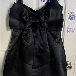 Windsor Black Satin Dress